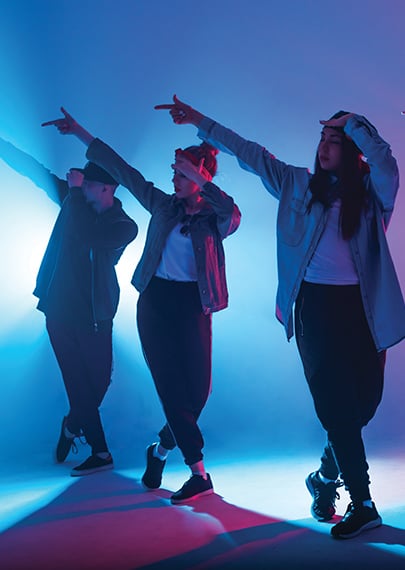 Trio of female dancers